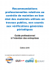 Recommandations professionnelles relatives au contrôle de maintien en bon état des matériels utilisés en TP