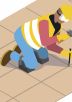 Travailler à genoux plus confortablement grâce à une cale d’appui ergonomique